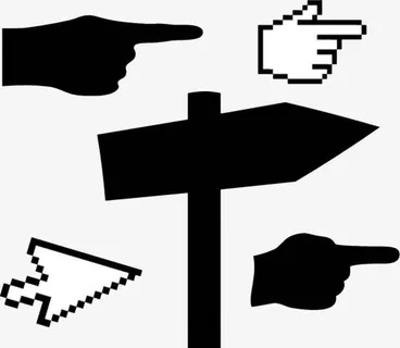 黑色各种箭头指路牌免抠 黑色各种箭头指路牌免抠