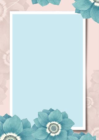 蓝色花卉清新春季上新海报高清