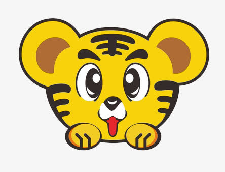 可爱卡通老虎免抠