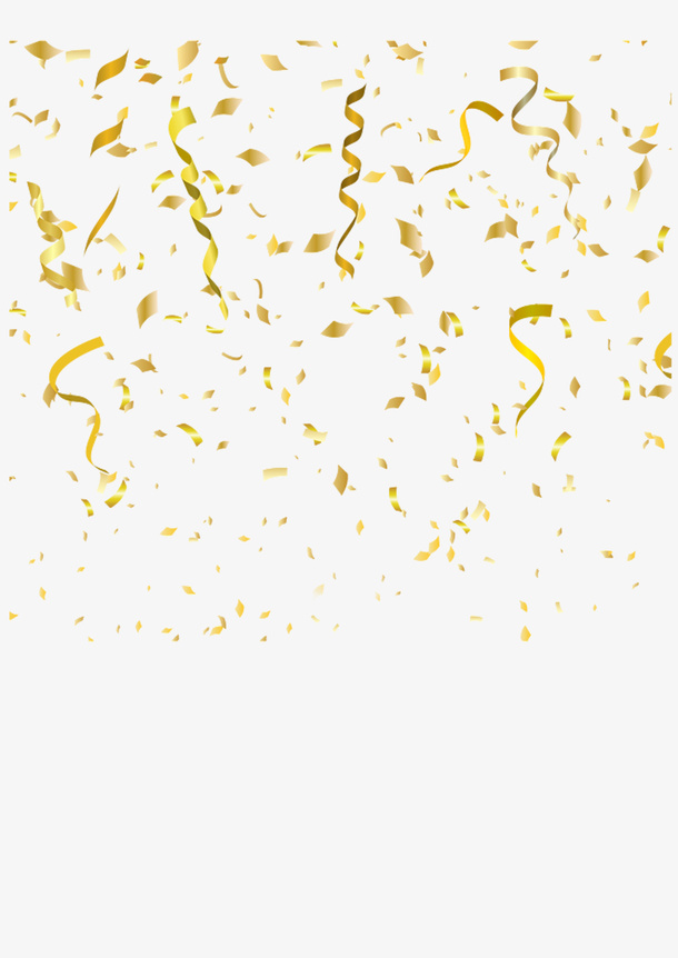 金色的飘扬花免抠