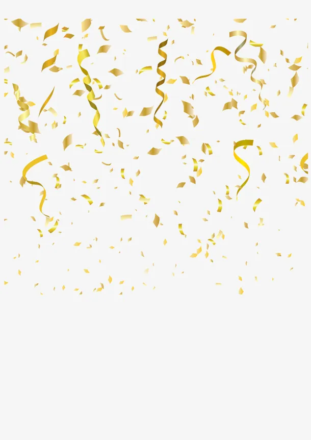 金色的飘扬花免抠