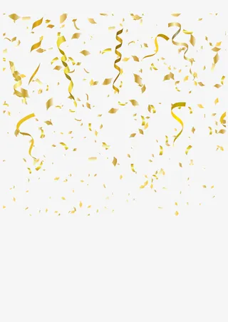 金色的飘扬花免抠