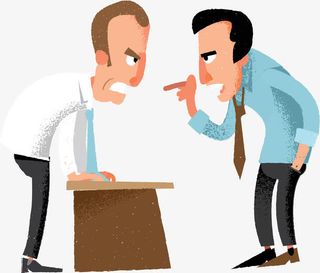 意见分歧争吵图.免抠