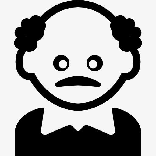 男人的光头和小胡子图标免抠