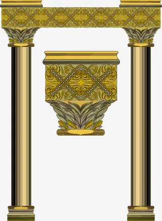 阿拉伯蔓藤花纹免抠