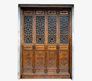 中式家具复古古典门框免抠