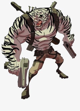 勇敢的虎战士免抠