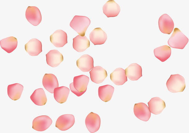 漂浮撒花免抠漂浮花瓣元素