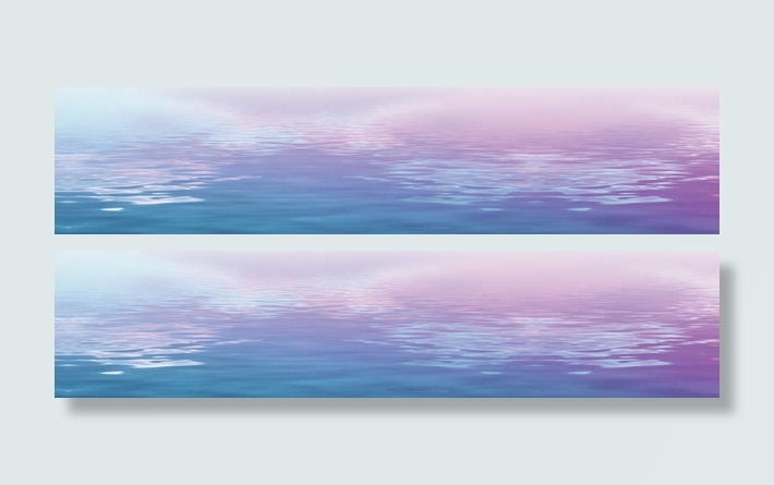 蓝色海洋上边框免抠