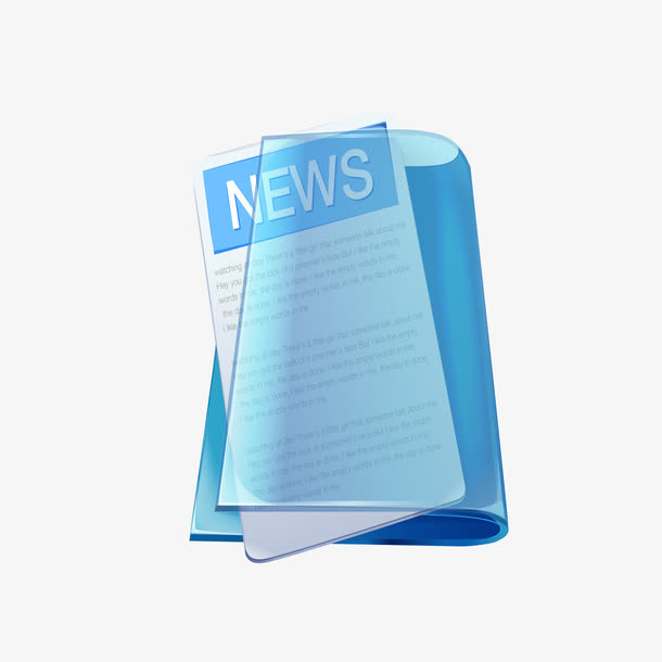 蓝色胶面白色纸张免抠