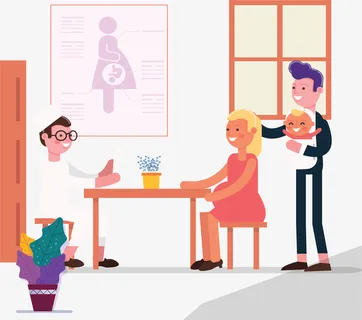 怀孕女人医院产检免抠