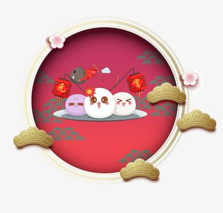 年元宵节3D立体背景与