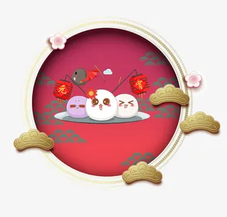 年元宵节3D立体背景与