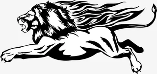 奔跑的狮子素材图免抠