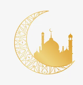 金色教堂花纹免抠