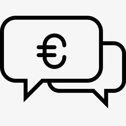 谈话货币欧元金融消息钱谈货币-免抠