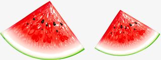 水彩水果西瓜免抠