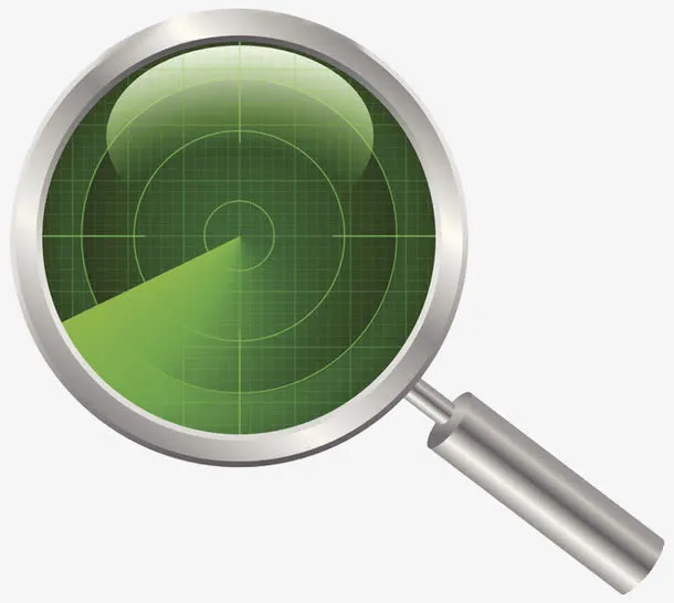 放大镜雷达 检查免抠