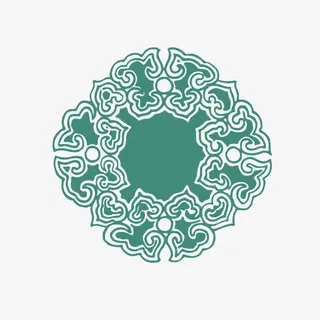 花纹底纹 青色 中国风免抠