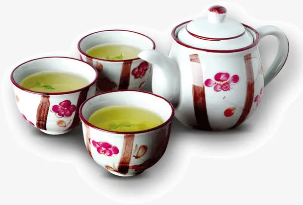精美中国风陶瓷茶具免抠