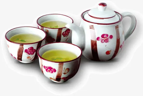 精美中国风陶瓷茶具免抠