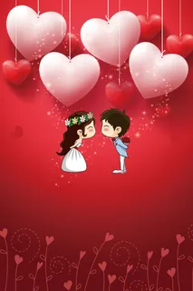 我们结婚啦喜庆婚礼海报背景素材高清