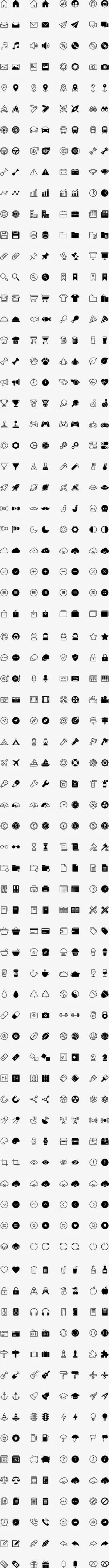 黑白图标合集免抠