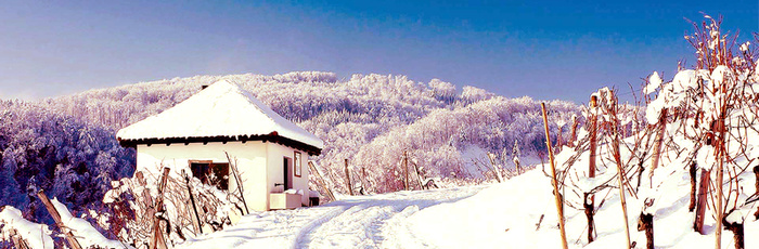 冬日雪地房屋背景高清