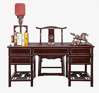 古典家具书桌办公桌书籍免扣免抠