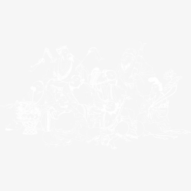 中国古典白描人物图免抠