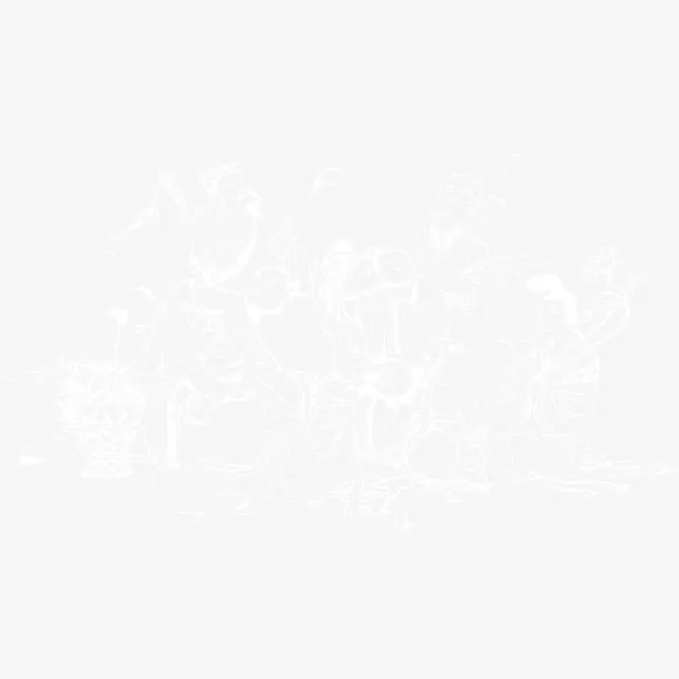 中国古典白描人物图免抠