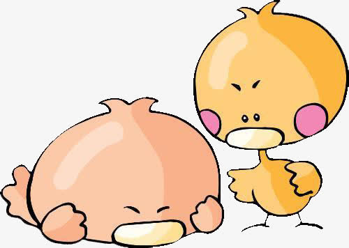 小鸭子安慰同伴免抠