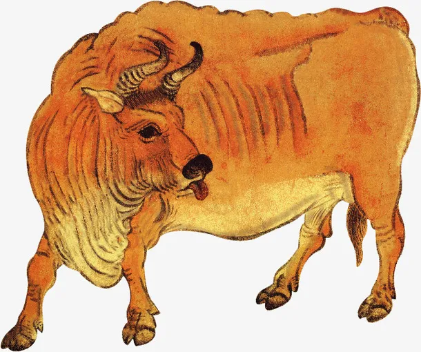 古画中国风公牛免抠