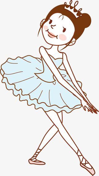 卡通女孩跳舞免抠图免抠
