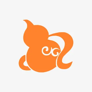 橘黄色的葫芦免抠