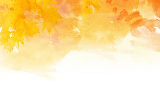 手绘秋天黄色枫叶边框装饰背景免抠