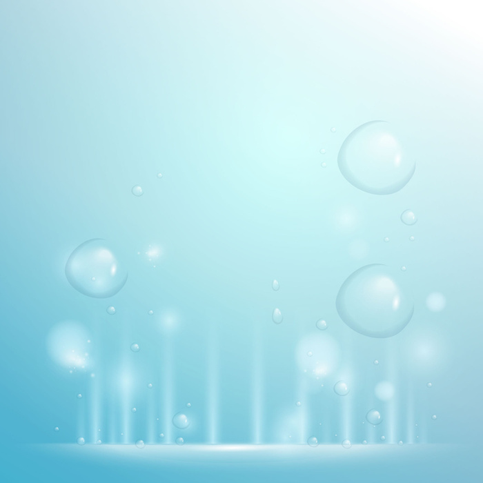 清爽自然透亮化妆品海报水泡背景高清