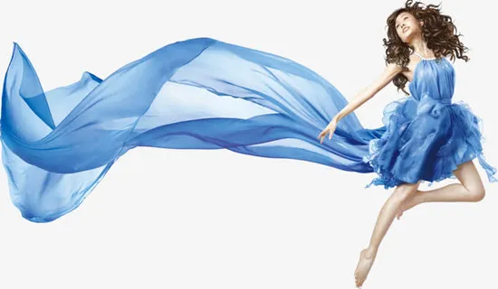 少女 丝绸 漂浮丝绸 png素材免抠