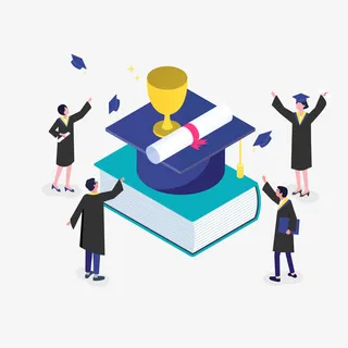 卡通毕业人物矢量图装饰免抠 卡通毕业人物矢量图装饰免抠