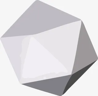 二十面三角石膏免抠