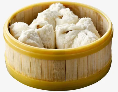 精致的广式传统早点叉烧包免抠