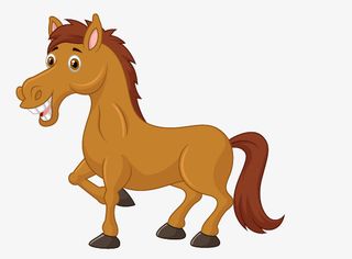 卡通动物小马免抠