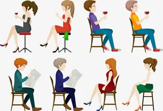 坐在椅子上的人免抠