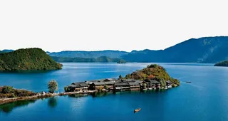 四川景区泸沽湖免抠