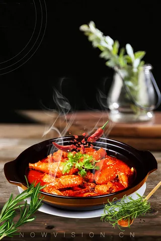 美味鸡公煲美食促销海报高清