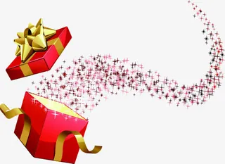 高清创意合成下够哦红色的礼盒包装免抠