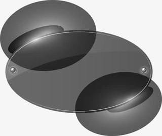 黑色透明椭圆光芒免抠