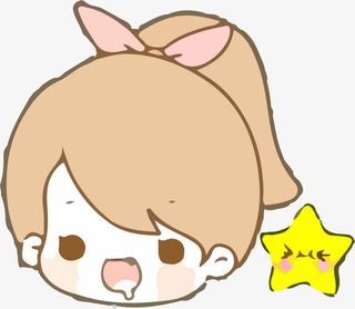 流口水的小女孩简笔画免抠