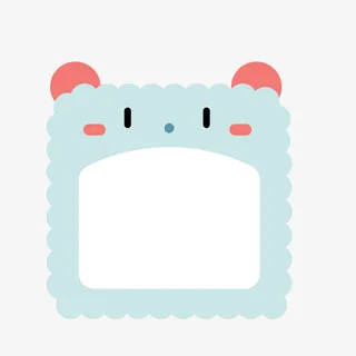 蓝色小熊文案背景