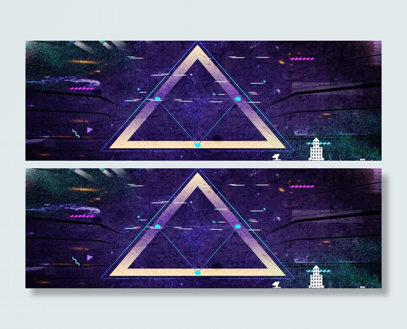 五四青年节故障风背景高清